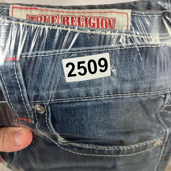 True Religion Flap Pocket Straight Jeans Womens 28 Blue Denim Stretch 2509 - Picture 11 of 11